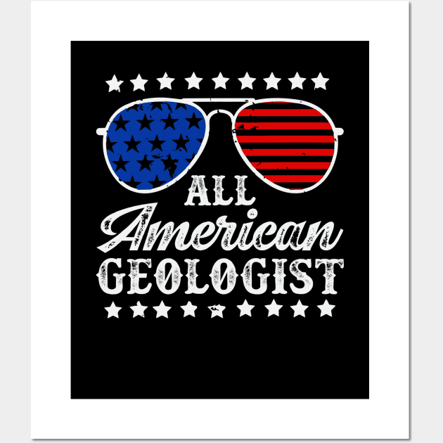 All American Geologist- Rockhound - American Wall Art by Crimson Leo Designs